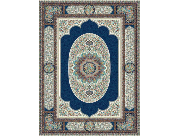 فرش 1200 شانه برجسته تراکم 3600 - کد 6144 - زمینه کرم 